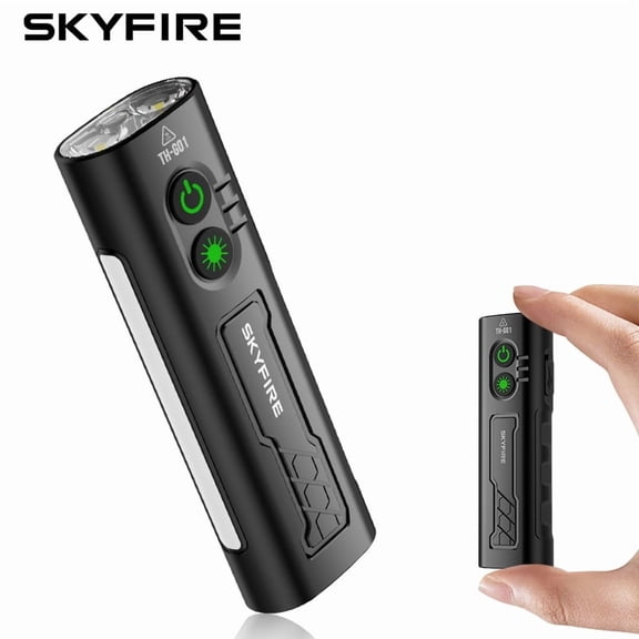 SKYFIRE Portable EDC LED Flashlight with Clip, Adjustable Pocket Clip COB Light, High Lumen Handheld Torch for Car Maintenance, Farm Checks & Outdoor Daily Work
