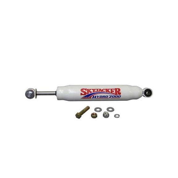 SKYJACKER 7009 Heavy Duty Oem Steering Stabilizer, White With Red Boot