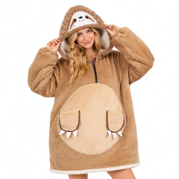SKYKENKP Animal Wearable Blanket Hoodie For Adult, Oversized Hooded Blanket With Pockets & Sleeves For Birthday Christmas Gift