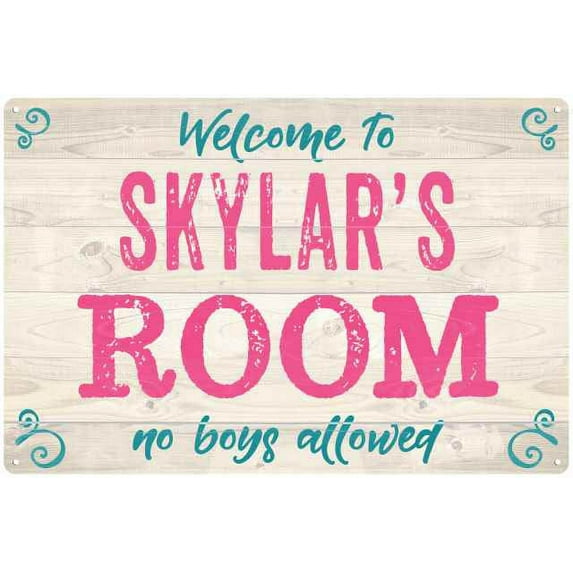 SKYLAR'S Room Kids Bedroom Sign 8x12 Metal Sign 208120089047