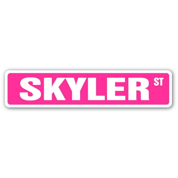 SKYLER Street Sign Childrens Name Room Sign | Indoor/Outdoor | 30" Wide