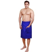 SKYLINEWEARS Mens 100% Terry Cotton Adjustable Velcro Spa Shower Towel Bath Wrap