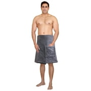 SKYLINEWEARS Mens 100% Terry Cotton Adjustable Velcro Spa Shower Towel Bath Wrap
