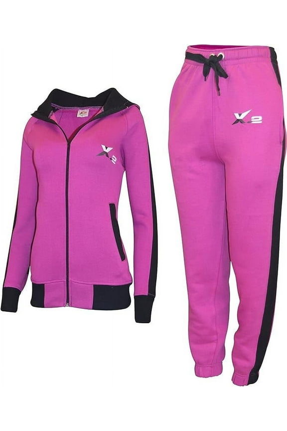 Women Tracksuit Set 2 Piece Jogging Outfits Full Zip-Up Hooded Sweatshirts & Pants Set
