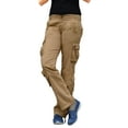 thumbnail image 1 of SKYLINEWEARS Women's Utility Work Cargo Solid Style Hiking Pants Cotton Workwear Trouser Khaki S, 1 of 5
