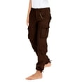 thumbnail image 1 of SKYLINEWEARS Women's Relaxed Straight Cargo Solid Style Pants Cotton Workwear Trouser Cofee XS, 1 of 3