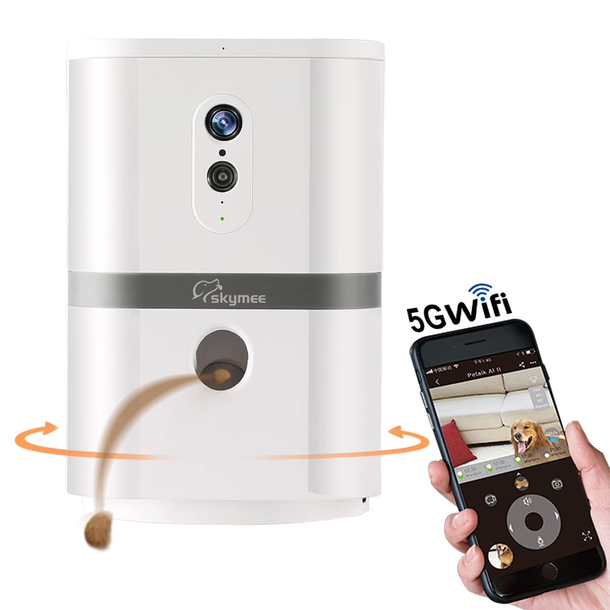 Automatic Dog Feeder Large Breed SKYMEE Smart Pet Feeder With