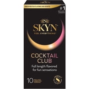 SKYN Cocktail Club Flavored Non-Latex Lubricated Condoms, 10 Count