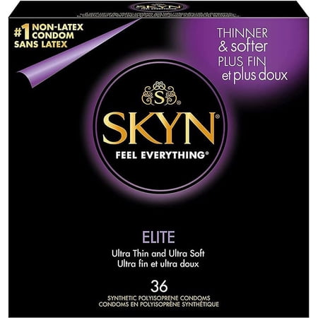 SKYN Elite – 36 Count – Ultra-Thin, Lubricated Latex-Free Condoms