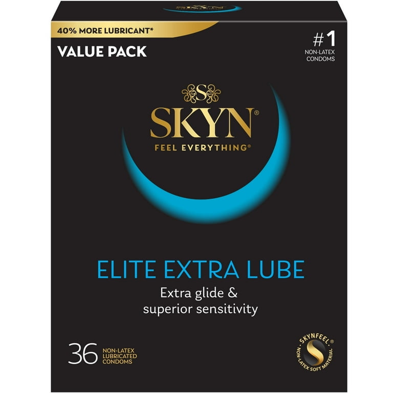 what lubricant to use with skyn condoms SKYN Elite Extra Lubricated Non-Latex Condoms, 36 Count HSA/FSA Eligible
