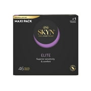 SKYN Elite Lubricated Non-Latex Condoms, 46 Count