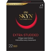 SKYN Extra Studded Non-Latex Lubricated Condoms, 22 Count
