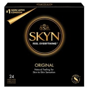 SKYN Original NON-LATEX Condoms with Silver Pocket Case, 24 Count