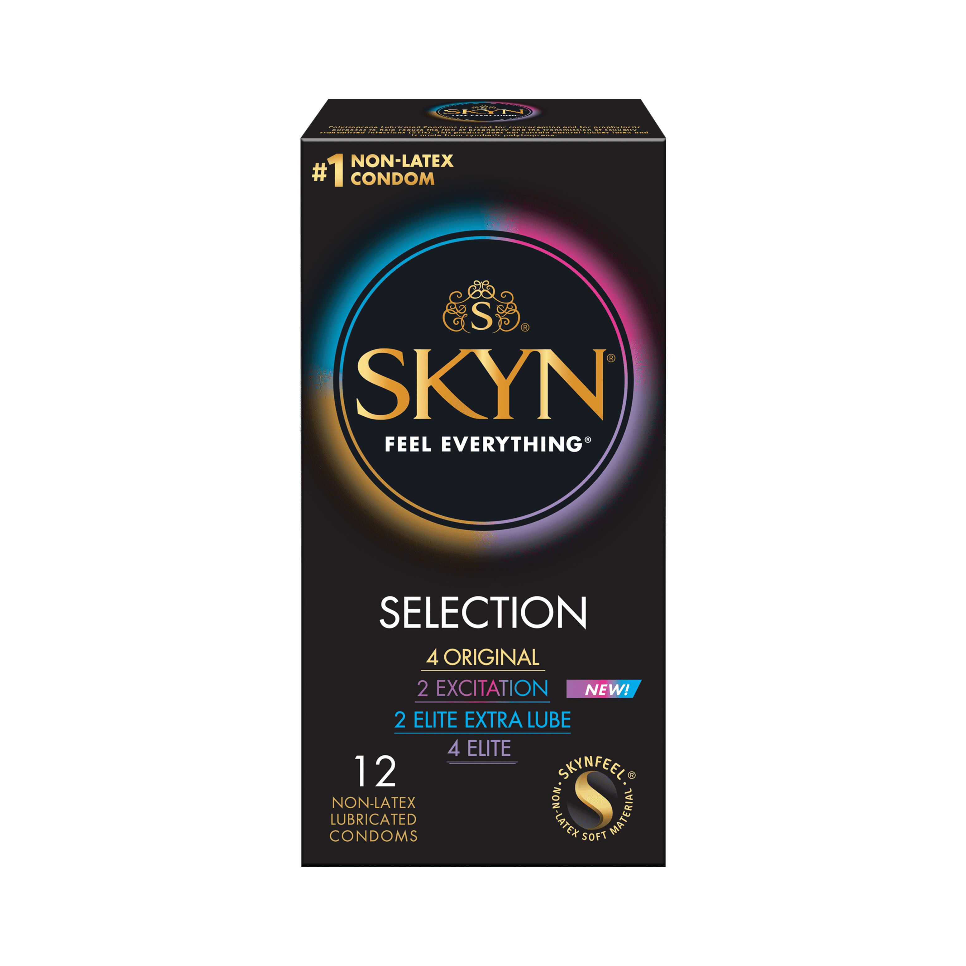 SKYN Selection Variety Pack NonLatex Condoms, 12 Count