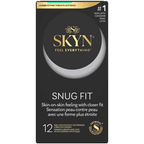 SKYN Snug Fit Lubricated Non-Latex Condoms - 12 Count, 1 Pack, Closer Fit, Triple Tested for Best Protection
