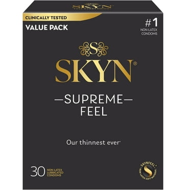 SKYN Supreme Feel Non-Latex Lubricated Condoms, 30 Count