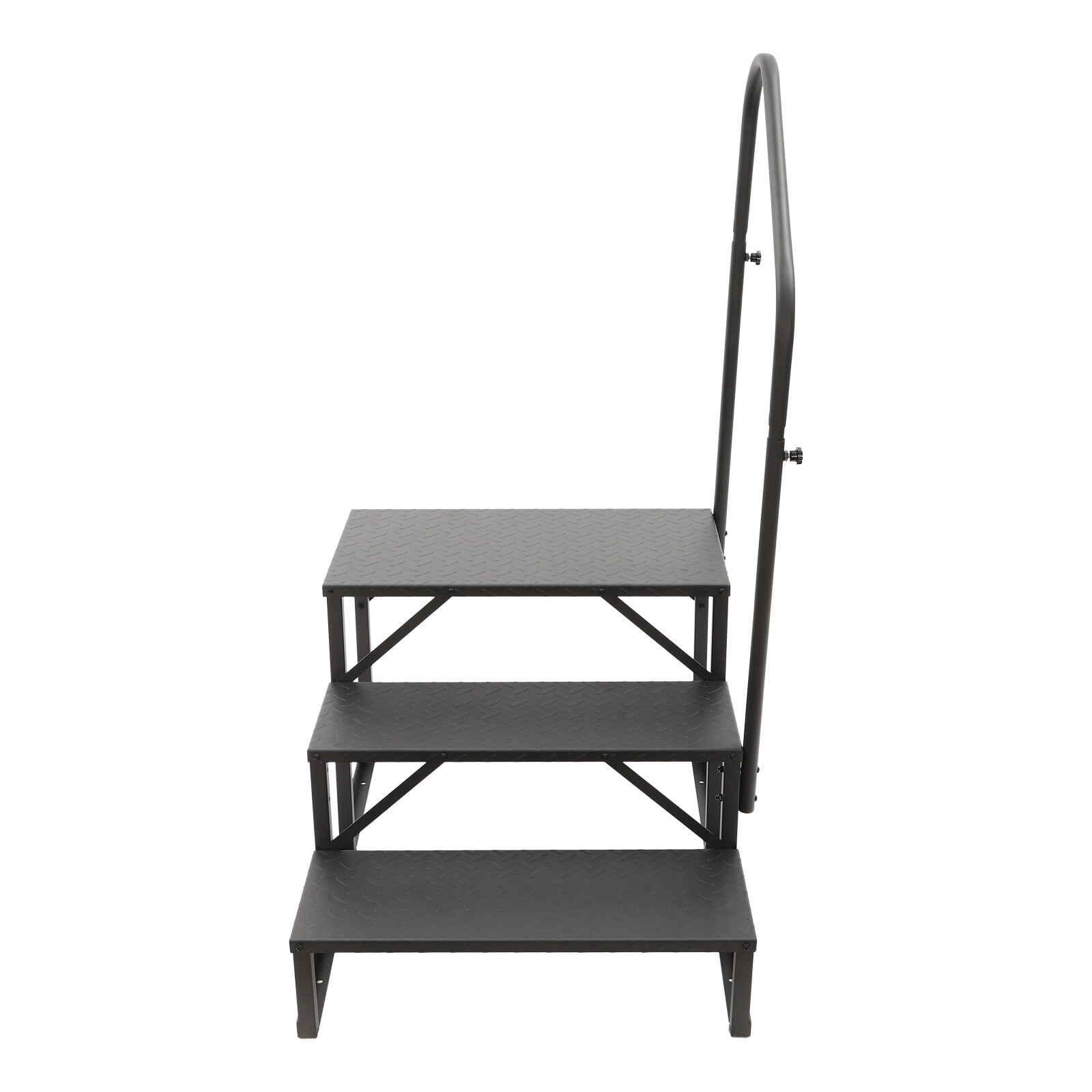 SKYNE 3-Step RV Steps with Handrail,450 LBS Metal RV Stairs with ...