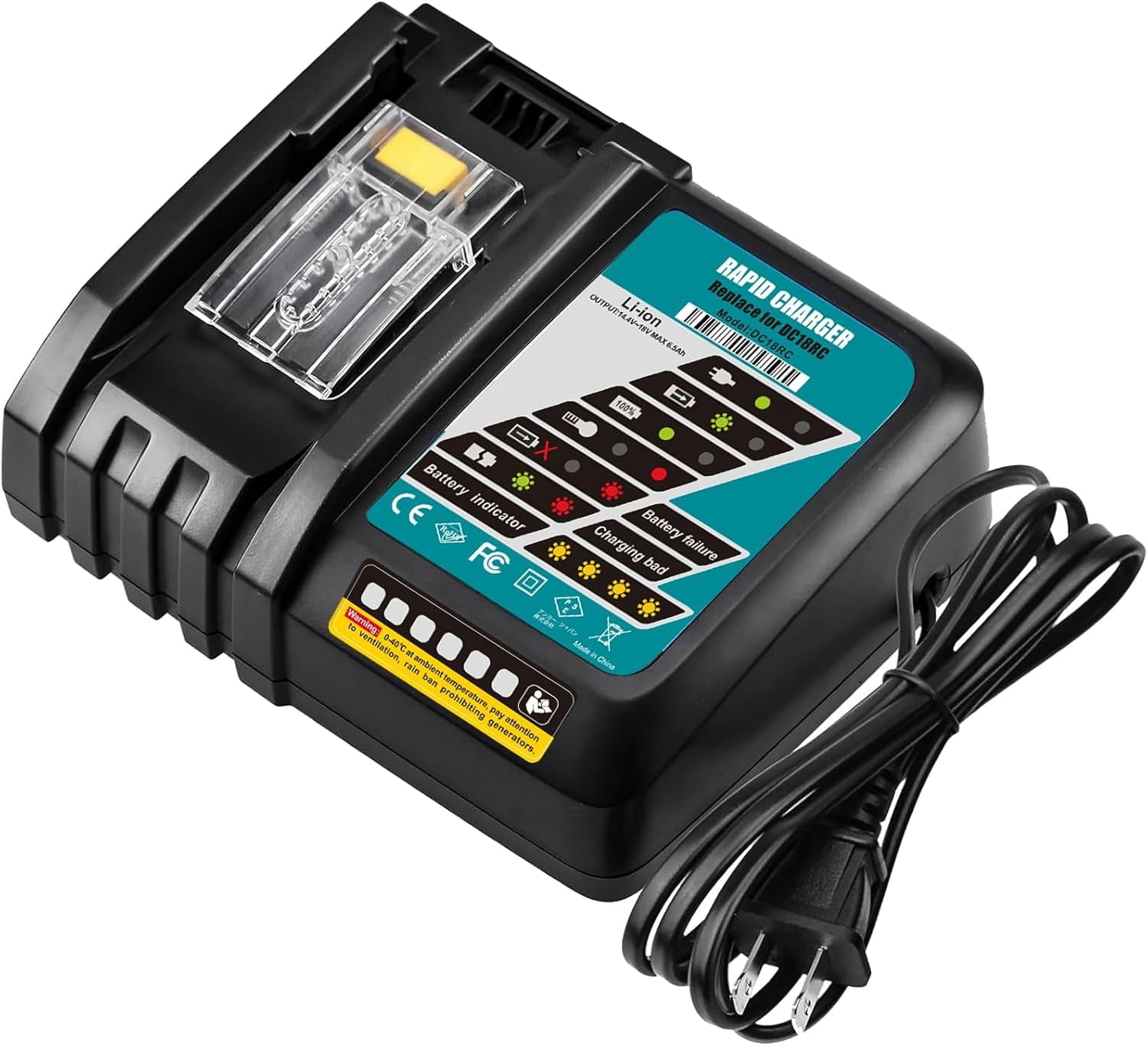 8.0Ah 18V Battery & Charger Replacement For Makita LXT - Compatible With BL1860B, BL1850B, BL1830 Tools