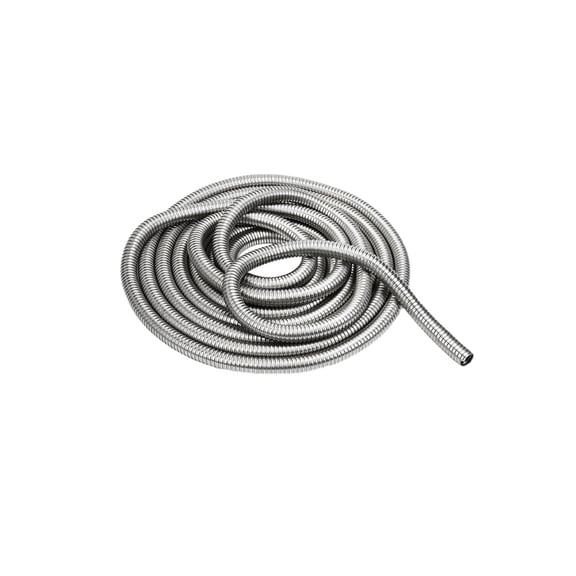 SKYPRO Inner Diameter 8mm 304 Stainless Steel Corrugated Pipe Wire Line Cable Conduit Protect Hose Tube Length 3 Meter
