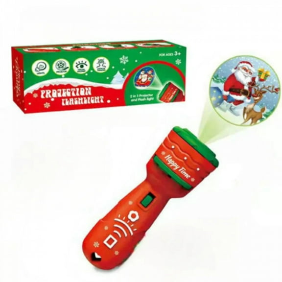 SKYQITIAN Christmas flashlight projection,This two-in-one gadget is both a story projector and an adventure flashlight, turning your room into a magical classroom.