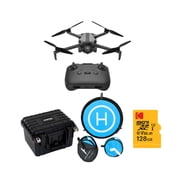 SKYROVER X1 48MP 4K Camera Drone Gray Bundle with Hard Case, Memory Card and Landing Pad 4 Items