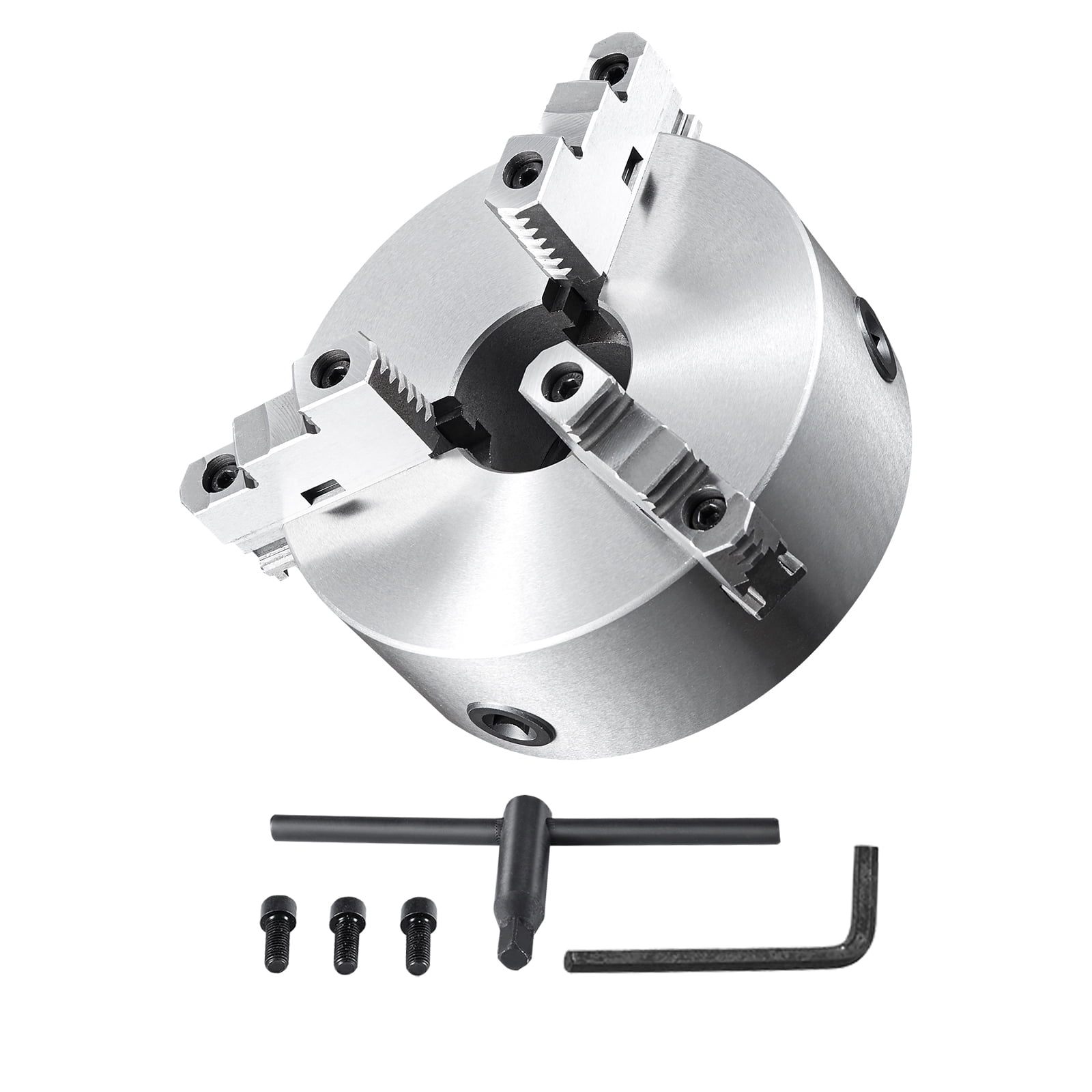 SKYSHALO 10'' 3Jaw Lathe Chuck, SelfCentering, Clamping Range 0.249.