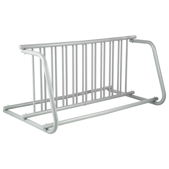 KFFKFF 10 Holders Floor Bike Rack, 59" Length All-Steel Grid Bike Rack, 10-Bike Capacity Dual-Side Storage Stand for Garages Streets Yards Bike Events