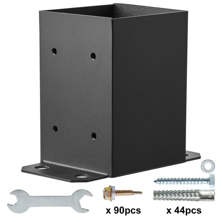 SKYSHALO Post Base 4 x 4 in. 10 Pcs Internal 3.6 x 3.6 in. Heavy Duty Powder-Coated Steel Post Bracket for Standard Wood Anchor