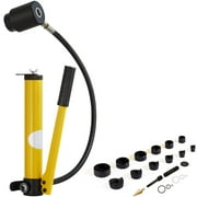 KFFKFF 10 Ton Hydraulic Knockout Punch Driver Kit Hole Tool 1/2-2 with 6 Dies