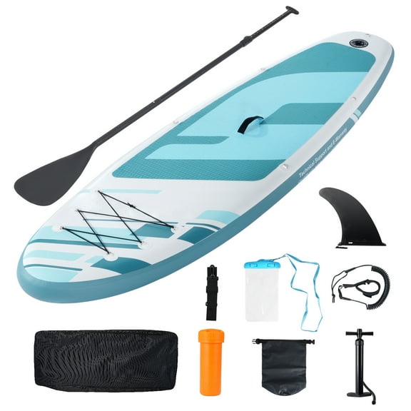 KFFKFF 10 ft Sup SurfBoard Inflatable Stand Up Paddle Board with Paddle Accessory