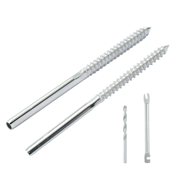 KFFKFF 102 is a pack of cable railing swage threaded stud Lag tension end fittings.