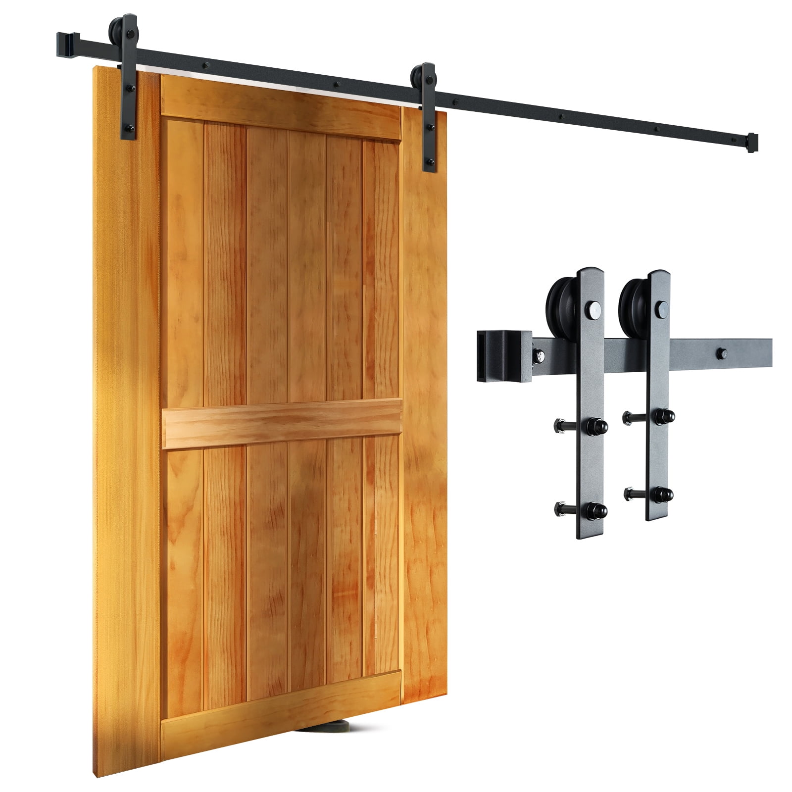 SKYSHALO 10FT Sliding Barn Door Hardware Set, Supports Up to 330LBS ...