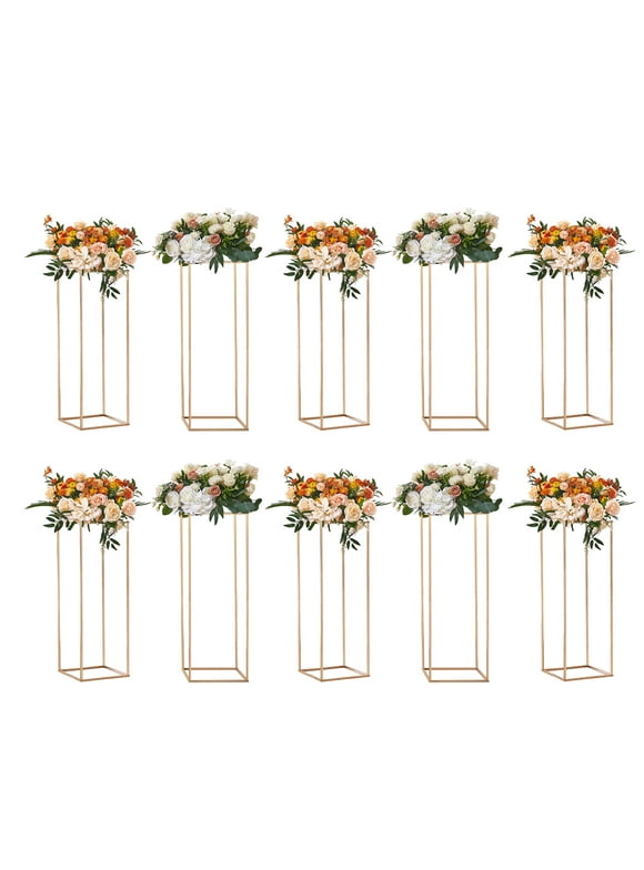SKYSHALO 10PCS 31.5inch Tall Wedding Flower Stand Display Rack Acrylic Laminate