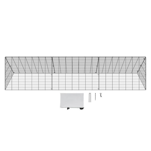 KFFKFF 118.1x28x24.2 inch Outdoor Chicken Tunnel Portable Chicken Tunnel