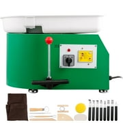 KFFKFF 11in 0-300RPM Ceramic Wheel, Pottery Wheel 350W Adjustable Speed Forming Machine, Sculpting Tools and Apron, Detachable Basin Manual and Foot Pedal Control for Art Craft Work and Home DIY