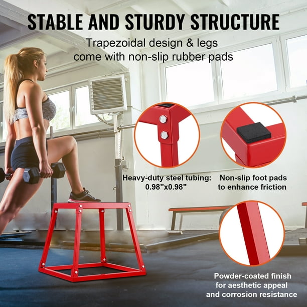 SKYSHALO 12 18 24 Inch Plyometric Jump Box Fitness Exercise Plyo Box Step Cross Walmart Business Supplies
