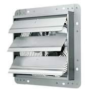SKYSHALO 12" Duct 1000 CFM Aluminum Alloy, Galvanized Steel Shutter Exhaust Fan, Silver