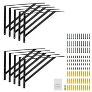 KFFKFF 12 x 8 Inch Heavy Duty Shelf Brackets 10 Piece Triangle Floating Shelf Brackets