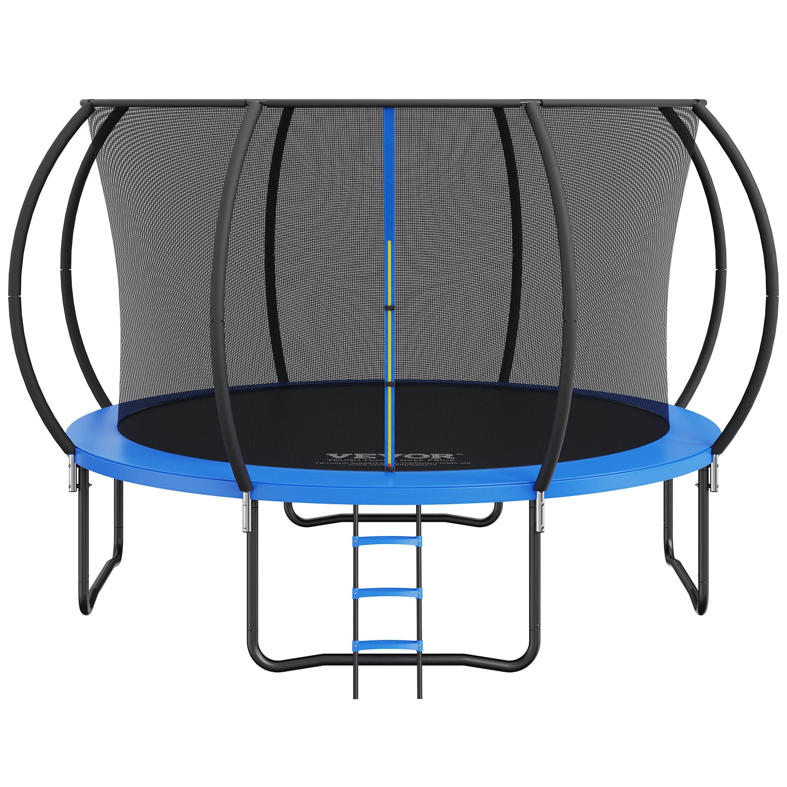 SKYSHALO 12FT Outdoor Recreational Trampoline for Kids with safety Enclosure Net ,Ladder, Curved Pole, Heavy Duty Trampoline Sansujyuku sansujyuku.com