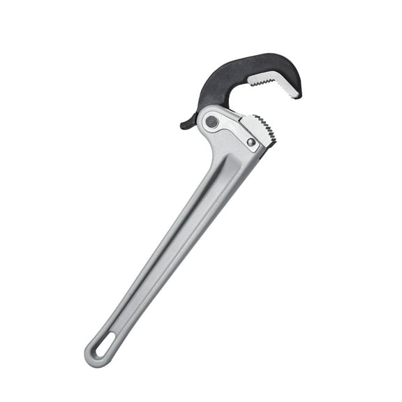 KFFKFF 14" Aluminum Pipe Wrench, with Auto Jaw Adjustment, Lightweight, Adjustable for Plumbing, Ergonomic Grip, Easy Storage, Ideal for Water Pipe and Auto Repair Tasks