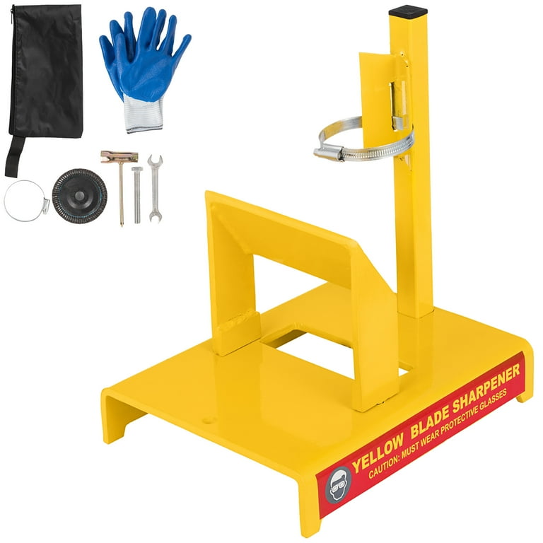 SKYSHALO 14 Inch Yellow Lawn Mower Blade Sharpener Grinder Motor Not Included Garden Blade Sharpener Adjustable Ring Rust Proof 30 Angle Walmart