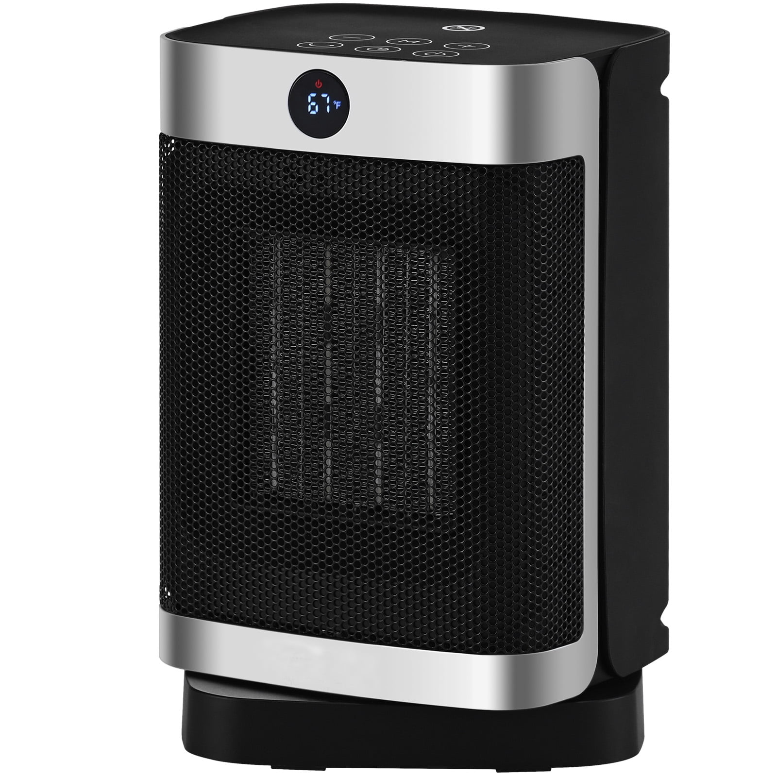 SKYSHALO 1500W Electric Fan Forced Portable Space Heater 10 in with Thermostat