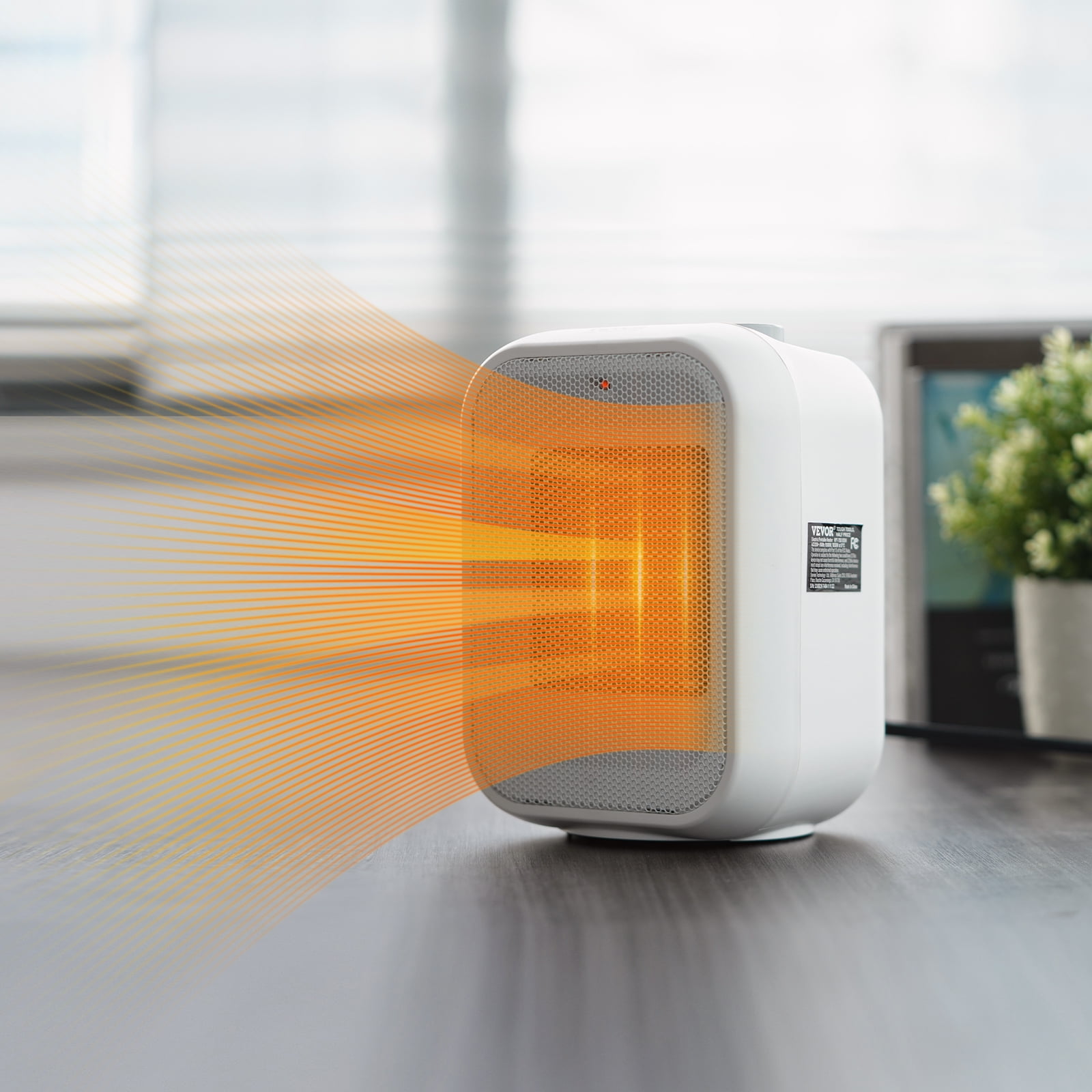 SKYSHALO 1500W Electric Fan Forced Portable Space Heater 9 in with Thermostat