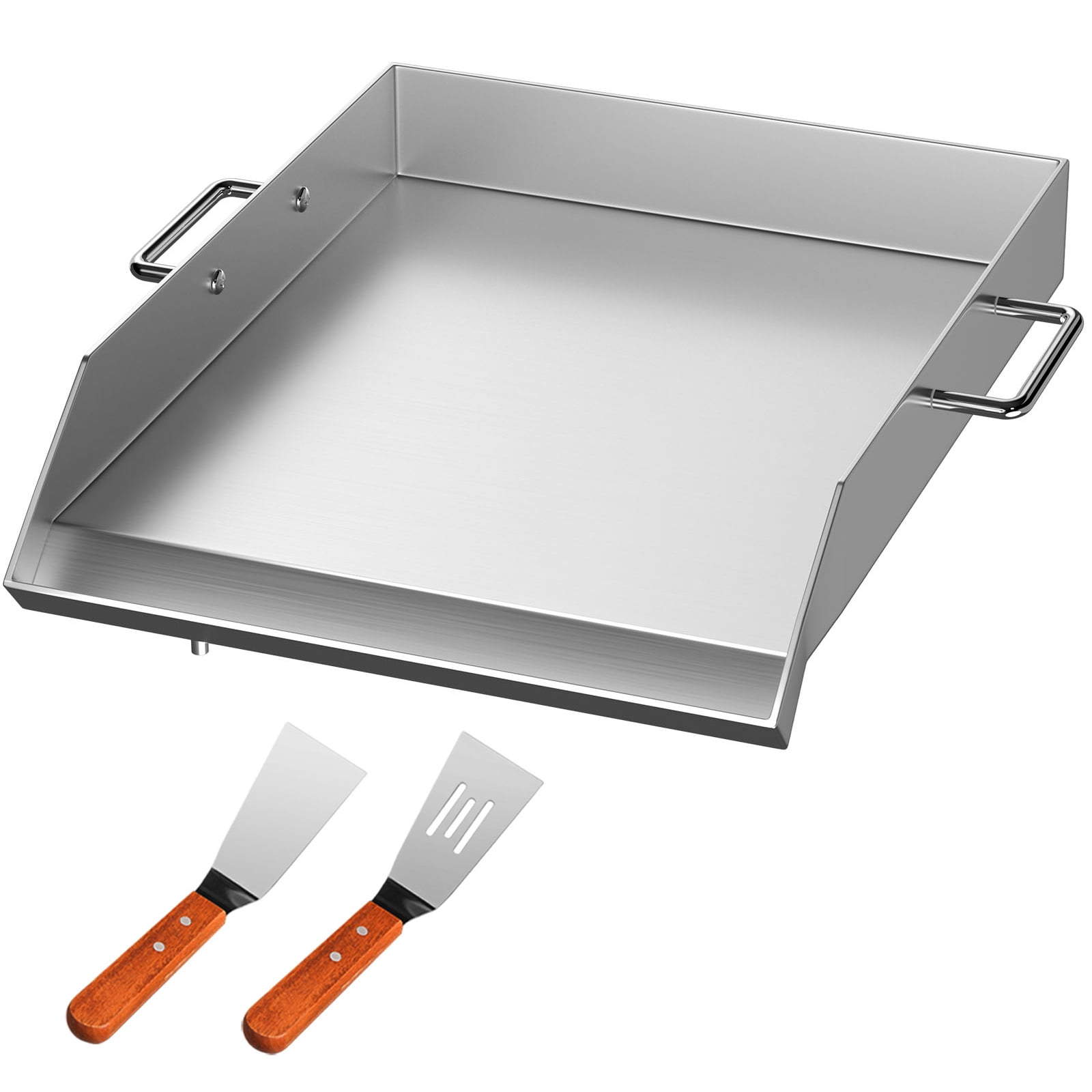 KFFKFF 16 in Square Nonstick Stainless Steel Grill Pan