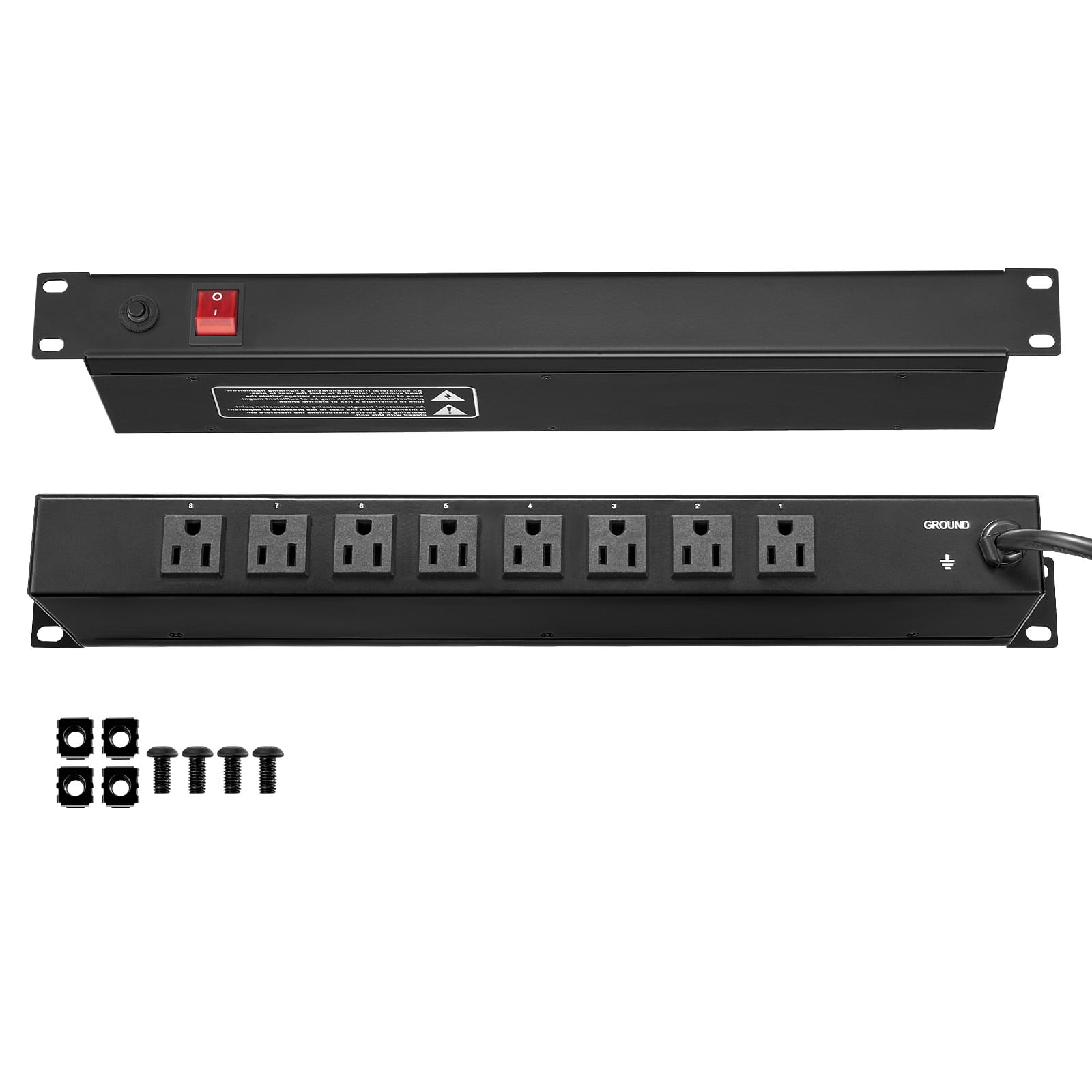 KFFKFF 1U Power Distribution Unit, Features 8 Sockets, Designed for 19 ...