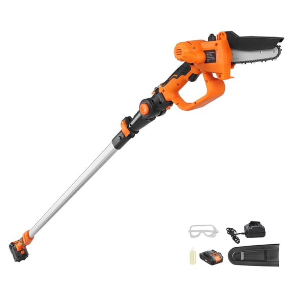 KFFKFF 2-in-1 Cordless Pole Saw & Mini Chainsaw, 20V 2Ah Battery Pole Chainsaw, 5" Cutting Capacity 8 ft Reach Pole Saw (Battery and Blade Cover Included)