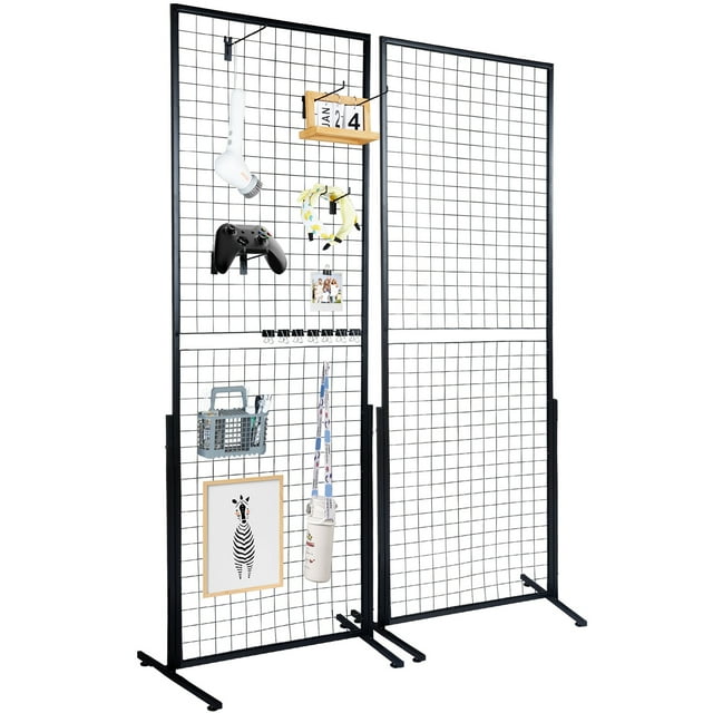 SKYSHALO 2' x 5.6' Grid Wall Panels Tower, 2 Packs Wire Gridwall