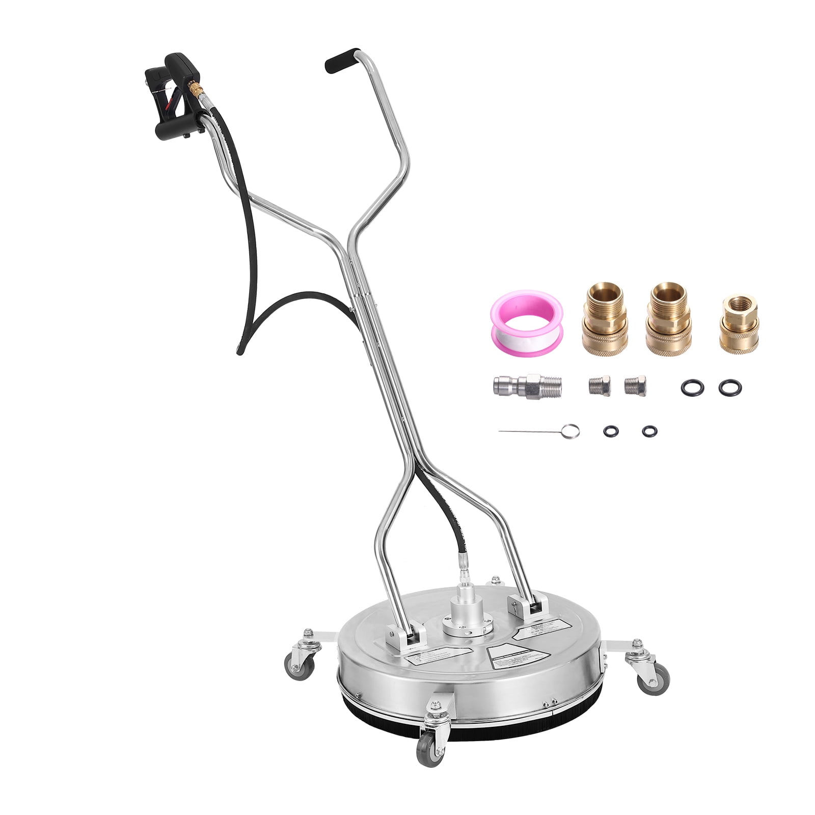 KFFKFF 20" Pressure Washer Surface Cleaner w/ Handles & Wheels Quick Connect