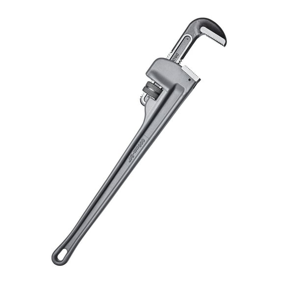 KFFKFF 24" Aluminum Pipe Wrench, Adjustable for Plumbing, with Durable Jaw & Comfortable Handle, Lightweight, Easy Storage with Hanging Loop, Ideal for Water Pipe & Auto Repair Tasks