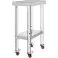 thumbnail image 1 of SKYSHALO 24"x12" Stainless Steel General Purpose Table with Wheels, 1 of 9